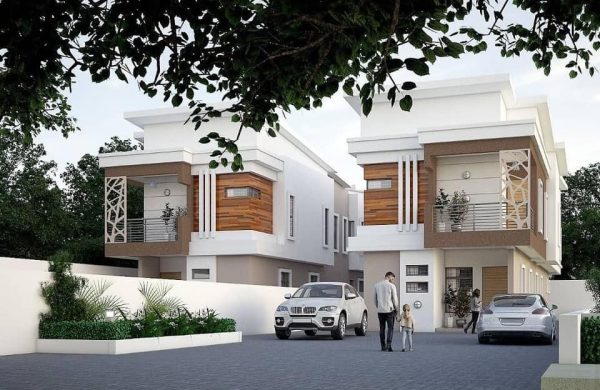 Twin 5bedroom duplex with BQ
